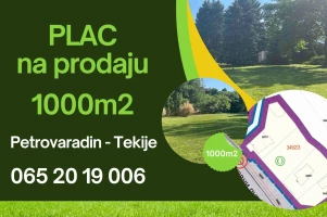 Plac, 1000 m<sup>2</sup>, Petrovaradin, Tekije