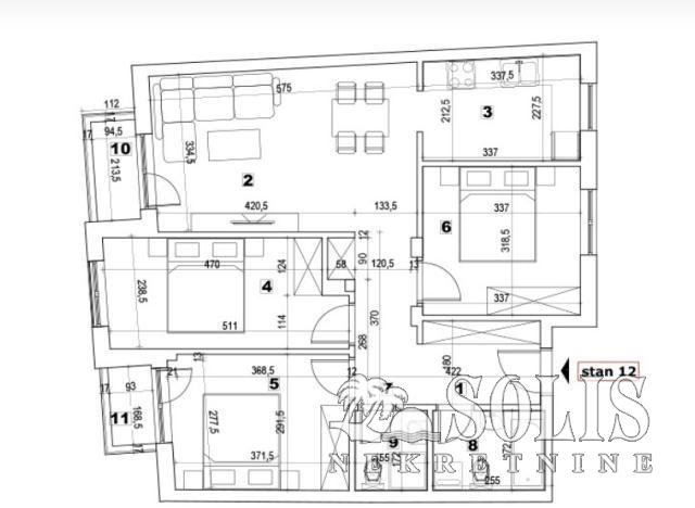 Apartment, Four- room apartment<br>81 m<sup>2</sup>, Kej