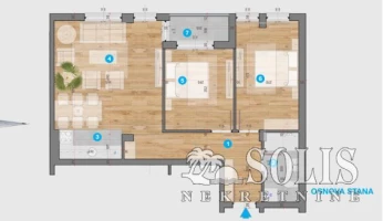 Apartment, Three-room apartment<br>63 m<sup>2</sup>, Somborski bulevar