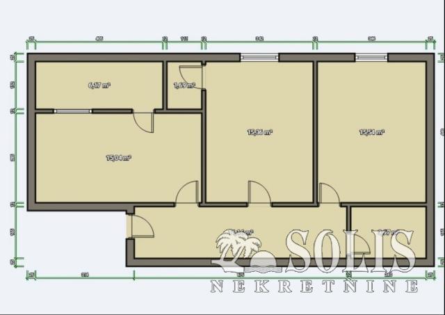 Apartment, Two-room apartment (one bedroom)<br>54 m<sup>2</sup>, Stanica