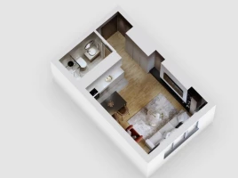 Apartment, Efficiency apartment<br>26 m<sup>2</sup>, Telep - severni