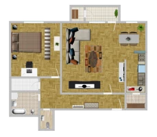 Apartment, Two-room apartment (one bedroom)<br>67 m<sup>2</sup>, Nova Detelinara