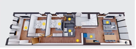 Apartment, Four- room apartment<br>77 m<sup>2</sup>, Telep - severni
