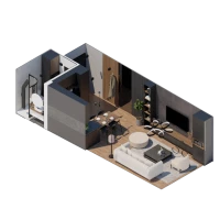 Apartment, Efficiency apartment<br>31 m<sup>2</sup>, Sajam