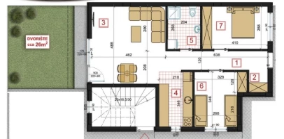 Apartment, Three-room apartment<br>65 m<sup>2</sup>, Alibegovac