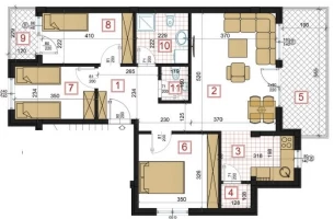 Apartment, Three and a half-room apartment<br>85 m<sup>2</sup>, Alibegovac