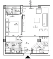 Wohnung, 1.5-Zimmer Wohnung<br>37 m<sup>2</sup>, Telep - južni