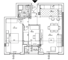 Wohnung, 2.5-Zimmer Wohnung<br>56 m<sup>2</sup>, Telep - južni