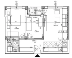 Wohnung, 2.5-Zimmer Wohnung<br>49 m<sup>2</sup>, Telep - južni