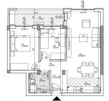 Wohnung, 2.5-Zimmer Wohnung<br>60 m<sup>2</sup>, Telep - južni
