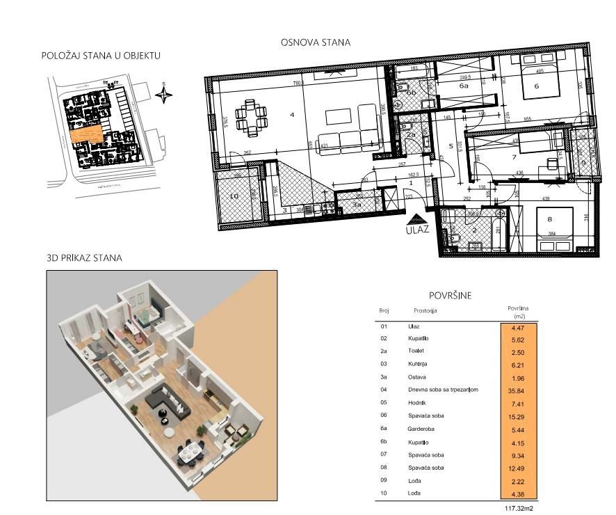 Novi Sad Salajka 4-Zimmer Wohnung