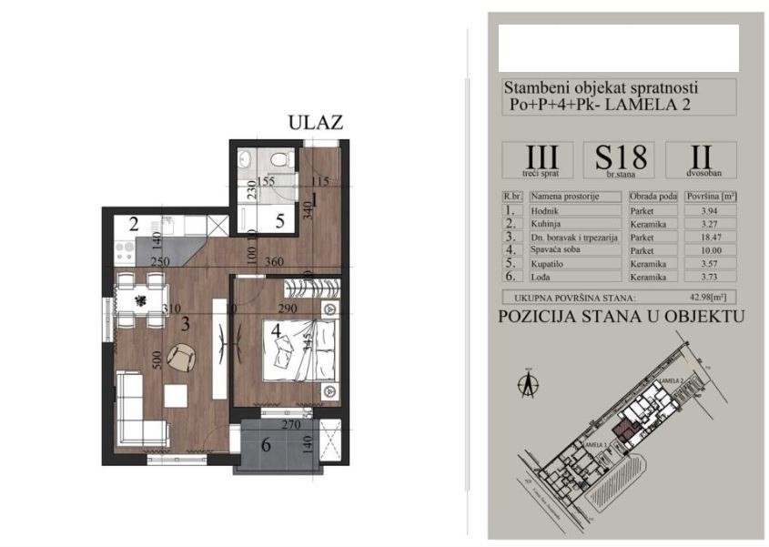 Novi Sad Telep - južni Two-room apartment (one bedroom)