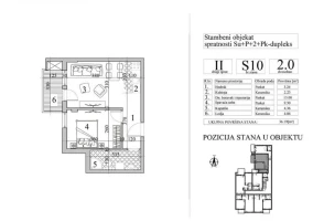 Apartment, Two-room apartment (one bedroom)<br>36 m<sup>2</sup>, Nova Detelinara