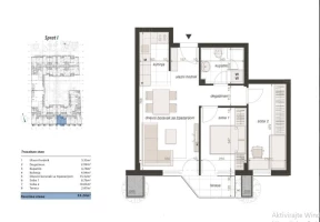 Apartment, Three-room apartment<br>53 m<sup>2</sup>, Centar