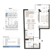 Stan, Dvosoban<br>54 m<sup>2</sup>, Centar