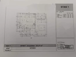Stan, Dvosoban<br>43 m<sup>2</sup>, Salajka