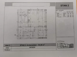 Stan, Dvoiposoban<br>54 m<sup>2</sup>, Salajka