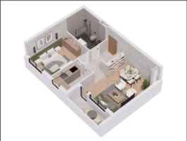 Wohnung, 2-Zimmer Wohnung<br>47 m<sup>2</sup>, Telep - južni