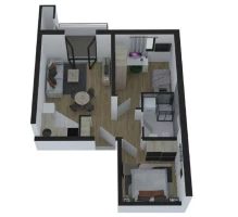 Apartment, Two and a half-room apartment<br>45 m<sup>2</sup>, Adice