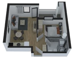Wohnung, 1.5-Zimmer Wohnung<br>33 m<sup>2</sup>, Adice