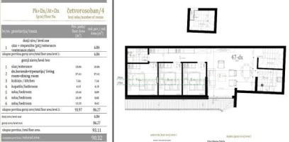 Stan, Četvorosoban<br>90 m<sup>2</sup>, Centar