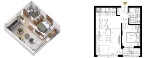 Stan, Dvosoban<br>41 m<sup>2</sup>, Centar
