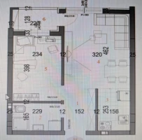 Apartment, One and a half-room apartment<br>38 m<sup>2</sup>, Somborski bulevar