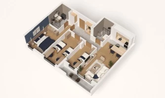 Apartment, Three and a half-room apartment<br>85 m<sup>2</sup>, Telep - severni