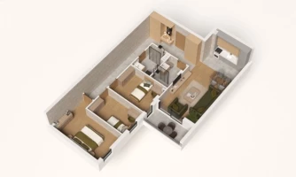 Apartment, Three and a half-room apartment<br>86 m<sup>2</sup>, Telep - severni