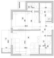 Wohnung, 1.5-Zimmer Wohnung<br>36 m<sup>2</sup>, Adice