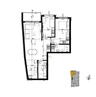 Stan, Trosoban<br>71 m<sup>2</sup>, Satelit