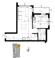 Stan, Dvosoban<br>47 m<sup>2</sup>, Satelit