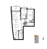 Stan, Trosoban<br>71 m<sup>2</sup>, Satelit