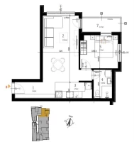 Stan, Dvosoban<br>47 m<sup>2</sup>, Satelit
