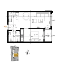 Stan, Dvosoban<br>47 m<sup>2</sup>, Satelit