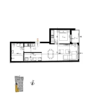 Stan, Dvosoban<br>53 m<sup>2</sup>, Satelit