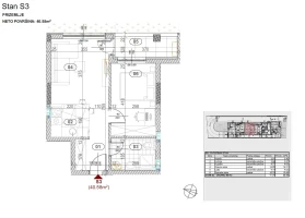 Apartment, Two-room apartment (one bedroom)<br>41 m<sup>2</sup>, Somborski bulevar