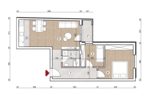 Stan, Jednoiposoban<br>55 m<sup>2</sup>, Telep - južni